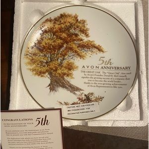 Avon 5th Anniversary Award Plate